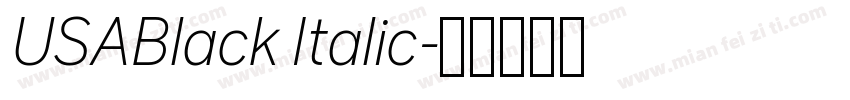 USABlack Italic字体转换